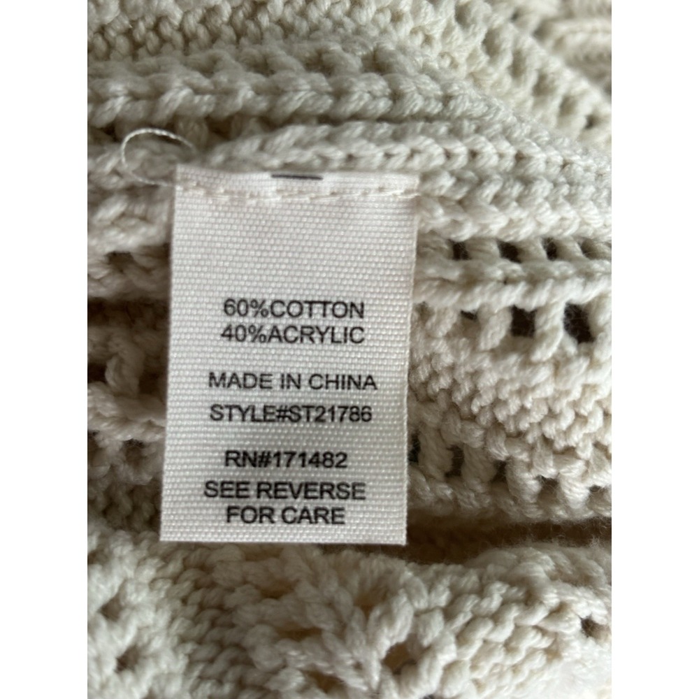 Jessica Simpson Cream Cable Knit Soft Sweater Sleeveless Size XL‎ - Picture 6 of 6